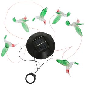 1Pc LED Solar Hummingbird Wind Chime Solar String Lights 6 LEDs Color-Changing IP65 Waterproof Decorative Lamp Lighting For Home Garden Fence Party