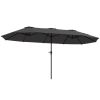 13 ft. Extra Large Patio Umbrella with Easy Crank Handle, Vents for Outdoor, Patio, UPF30+, Dark Gray