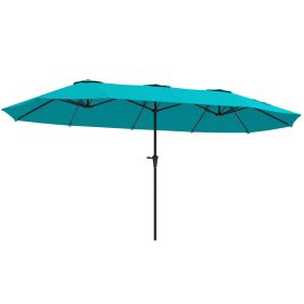 13 ft. Extra Large Patio Umbrella with Easy Crank Handle, Vents for Outdoor, Patio, UPF30+, Navy Blue