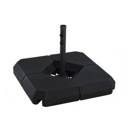 Steel Parasol Base: 4 Fillable Weights for Patio Umbrella Stability