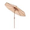 VEVOR Tiki Umbrella, 9 ft Thatched Patio Umbrella with Tilt, 2-Tier Hawaiian Style Beach Parasol with PP Thatch and 8 Metal Ribs