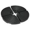 Cantilever Patio Umbrella Base Weights 4PCs 150lb HDPE Water and Sand Filled for Offset Banana Umbrella