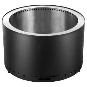 VEVOR Smokeless Fire Pit Stove Bonfire, H: 18 in x Dia: 28 in ,Wood Burning Fireplaces with Removable Ash Pan