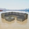Patio Furniture Set 8 Pieces Gray