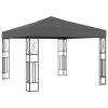 Gazebo Anthracite Polyester fabric 9.8 x 9.8 ft Decorative Inlays