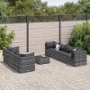 Patio Lounge Set Set of 7 Gray