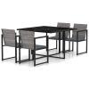 Outdoor Dining Set Grey, Black, Anthracite