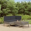 Garden Furniture Set Gray