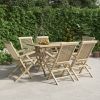 Garden Dining Set Grey Solid teak wood Medium Foldable