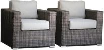 Fully Assembled 2-Person Rattan Wicker Seating Set with Cushions