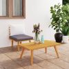 Garden Lounge Set Dark gray Solid acacia wood Medium Modular