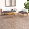 Garden Lounge Set Dark Grey Solid Acacia Wood Modular