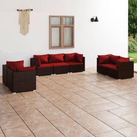 Garden Lounge Set Brown PE rattan Medium Modular