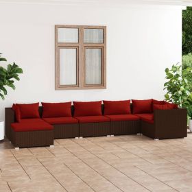 Patio Lounge Set Brown, Cinnamon Red