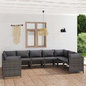 Garden Lounge Set Gray and Charcoal