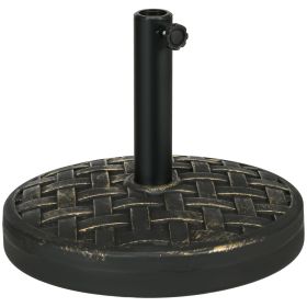 Concrete Umbrella Base, 40 lbs. Heavy Duty Umbrella Stand with Metal Umbrella Holder for Outdoor, Lawn, Deck, Bronze