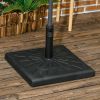 42lbs Resin Patio Umbrella Base, 20" Square Outdoor Umbrella Stand Holder for Parasol Poles 1.26", 1.5", and 1.9" Dia, Black
