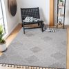 LOOM & LUXE Collection 6X9 White/Grey /Trellis Indoor/Outdoor Area Rug