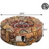 Fire Pit Table 40,000 BTU Stone Gas Fire Stove Pit for Outdoor Patio