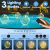 2Pcs Floating Pool Lights 14in Solar Powered Pool Balls IP68 Waterproof Inflatable Pool Decoration Lights with Remote Control 3 Light Modes Timer Adju