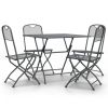 Garden Dining Set Anthracite Expanded metal mesh