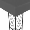 Gazebo Anthracite Polyester fabric 9.8 x 9.8 ft Decorative Inlays