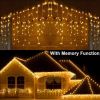 96 LED Ice Strip Lights Warm White - US Plug Flexible Decorative Light Strip for Holiday Christmas Indoor Outdoor Use Waterproof Energy Efficient