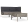 Garden Furniture Set Gray