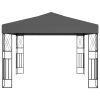 Gazebo Anthracite Polyester fabric 9.8 x 9.8 ft Decorative Inlays