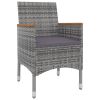 Garden Dining Set Poly rattan: Grey