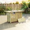 43" Propane Fire Pit Table 50,000 BTU Outdoor Gas Fire Table with Waterproof Cover