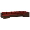 Patio Lounge Set Brown, Cinnamon Red