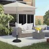 20" 55 lb Outdoor Patio Round Cement Umbrella Stand Base for the Deck or Porch with Variable Umbrella Hole