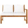 Garden Bench Natural wood, Cream