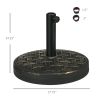 Concrete Umbrella Base, 40 lbs. Heavy Duty Umbrella Stand with Metal Umbrella Holder for Outdoor, Lawn, Deck, Bronze