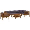 Wooden Lounge Set Dark gray cushion