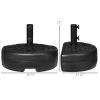 Half Round Umbrella Base Sand or Water Filled Black Patio Stand Holder for Lawn Deck Backyard Garden Fit 1.5" or 2" Pole