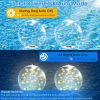 2Pcs Floating Pool Lights 14in Solar Powered Pool Balls IP68 Waterproof Inflatable Pool Decoration Lights with Remote Control 3 Light Modes Timer Adju