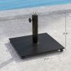 Square Patio Umbrella Base, 29 lbs Metal Umbrella Stand Base with Adjustable Foot Pads