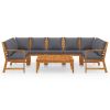 Garden Lounge Set Dark grey cushions