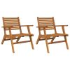 Garden Chair Brown Solid acacia wood Standard Durable