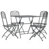 Garden Dining Set Anthracite Expanded metal mesh