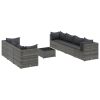 Patio Lounge Set Set of 7 Gray