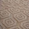 5X7 Mocha /Geometric Indoor/Outdoor Area Rug