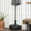 Half Round Umbrella Base Sand or Water Filled Black Patio Stand Holder for Lawn Deck Backyard Garden Fit 1.5" or 2" Pole