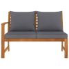 Garden Bench Dark Grey Solid Acacia wood Medium Garden Bench