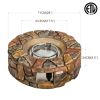 Fire Pit Table 40,000 BTU Stone Gas Fire Stove Pit for Outdoor Patio