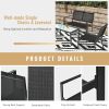 4 Pieces Patio Furniture Set Sofa Coffee Table Steel Frame Garden