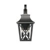 Black Outdoor Wall Lantern 2-Light, Large Outside Modern Wall Sconce Light Fixture, Industrial Porch Light Wall Mount with Glass