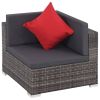 Sofa Set Grey, dark grey, red